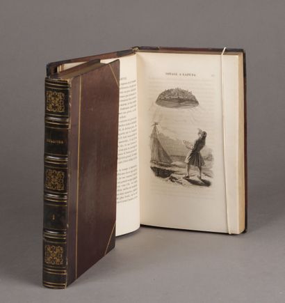 GRANDVILLE (J.J.) / SWIFT (J.) Gulliver's travels, in distant lands. Illustrated...