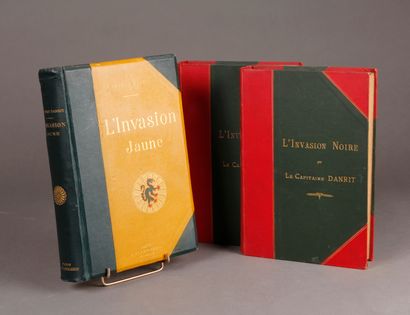 DANRIT (Two books) L'Invasion Jaune (1906). F.
Flammarion. 838 pages (trace of a...