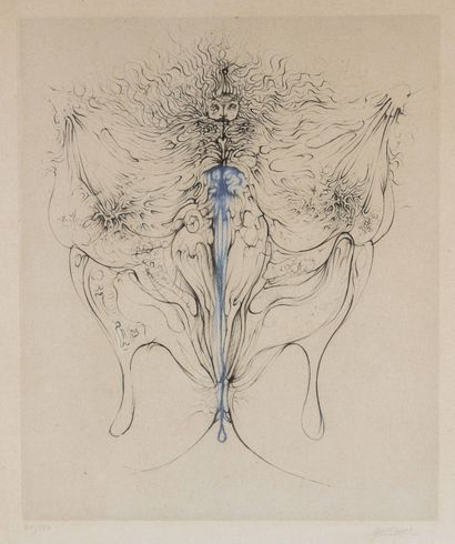 Hans BELLMER (1902-1975) 
The Butterfly Woman or the Marquise
Etching, signed, numbered...