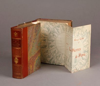 CAIN (Georges) (Two books). New walks in Paris. E. Flammarion, Paris (1908); in-12,...