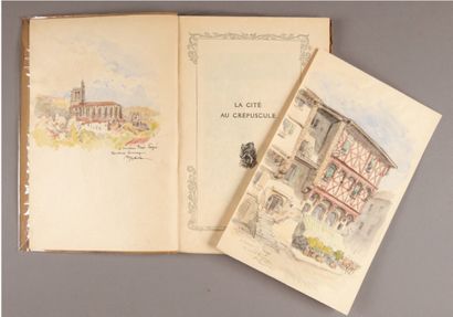 Albert ROBIDA illustrateur La Cité au crépuscule, histoire d'une commune Montferrand...