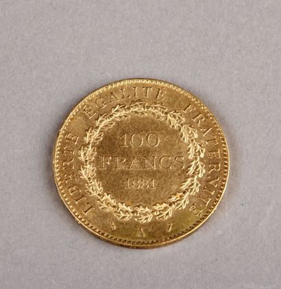 null 100 FRANCS GOLD GENIE COIN, 1881