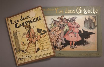 Albert ROBIDA illustrateur (Two books). Les Deux Cartouches by Montfrileux (pseudonym...