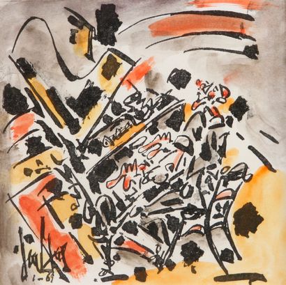 D'après GEN PAUL (1895-1975) 
Composition, 1969
Lithographie couleurs (Encadrée,...