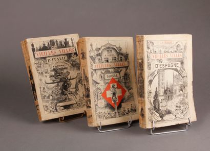 Albert ROBIDA (Three books). Les Vieilles Villes d'Italie, notes et souvenirs. Illustrated...