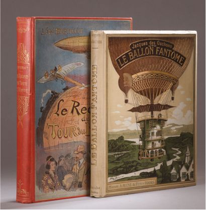 Albert ROBIDA illustrateur (Deux ouvrages). Le Ballon Fantôme par Jacques des Gascon....