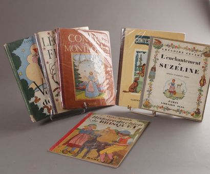 HURIET (Albert) Réunion de six cartonnages illustrés en couleurs par Albert Huriet....
