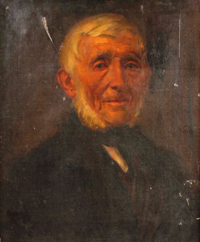 École du XIXe siècle Portrait of a man with sideburns
Oil on canvas.
60 x 50 cm