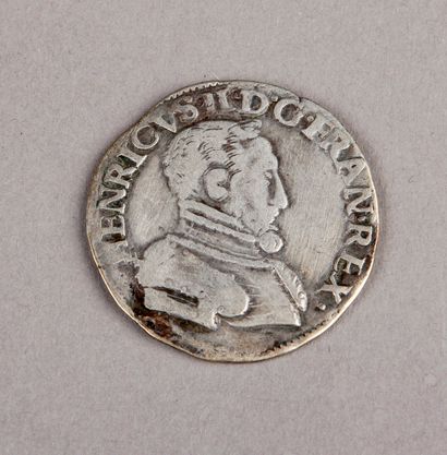 null Silver TESTON PIECE Henri II (1547-1559), Poitiers 1554. VG. Ref: D983.