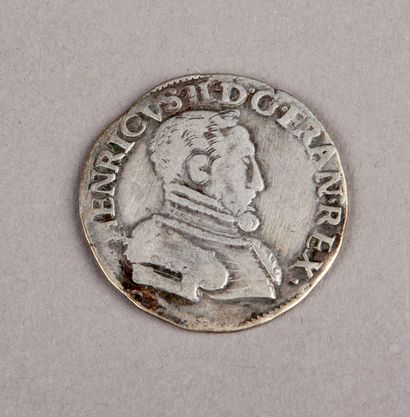 null PIÈCE TESTON en argent Henri II (1547-1559), Poitiers 1554. TB. Réf: D983.