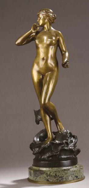 D'après Valentin Eugène DEPLECHIN (1852-1926) Amphitrite
Grande épreuve en bronze...