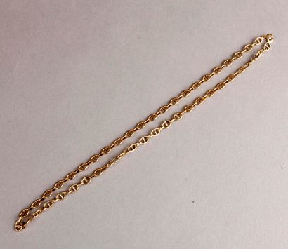 null NECKLACE in yellow gold, coffee bean link.
Weight: 9.5 g