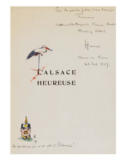 [Alsace]. HANSI (Jean-Jacques Waltz dit) L'Alsace heureuse.
The great pity of the...