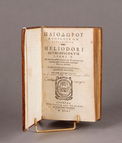 HÉLIODORE D'ÉMÈSE Heliodori Aethiopicorum libri X. Ad ndemMss abHieronymo Commelino...