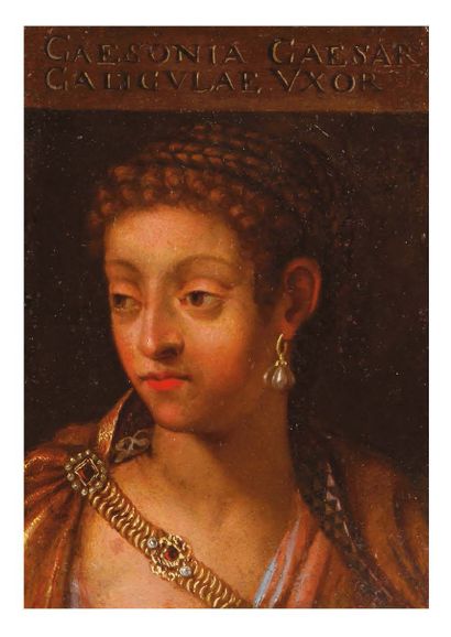 ECOLE FLAMANDE première Moitié du XVIIe siècle Portrait de l'épouse de l'empereur...