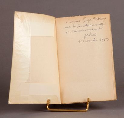 DESNOS (ROBERT) Fortunes. Gallimard, Paris, 1942; in- 12 (19x12 cm), paperback, filled...