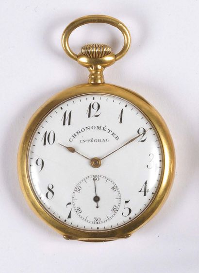 MONTRE DE GOUSSET chronomètre en or jaune,...