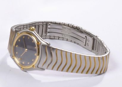 EBEL Modèle Wave - Montre bracelet de dame, le boitier rond et le bracelet ruban...