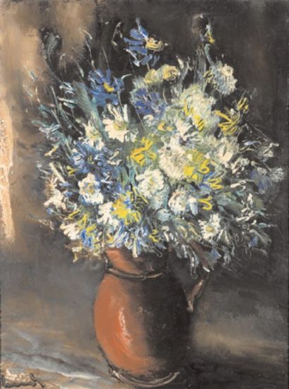 Maurice de Vlaminck (1876-1958) Bouquet Huile sur toile, signée en bas à gauche....