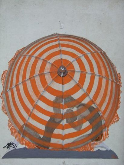 ECOLE FRANÇAISE VERS 1920 Le parasol, Femme aux bagues, Femmes assises. Quatre g...