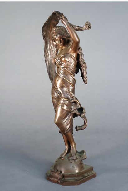 null After Augustin MOREAU (1831-1893)

The Aurora

Proof in bronze with brown patina,...