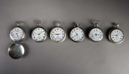 Five silver pocket watches (accidents, missing...