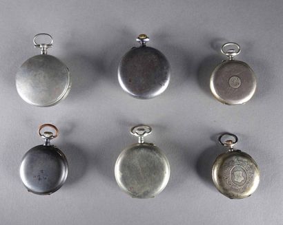 null Six metal pocket watches (accidents).