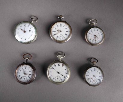 null Six metal pocket watches (accidents).