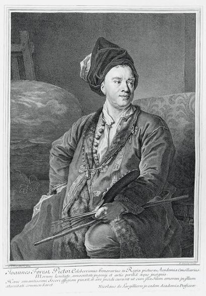 null FOREST (Jean), peintre du Roi (# 1712), par Pierre DREVET, s. d., d'après Nicolas...