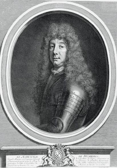 null HUMIÈRES (Louis de CREVANT D'), maréchal de France (1628-1694), par I. LUBIN,...
