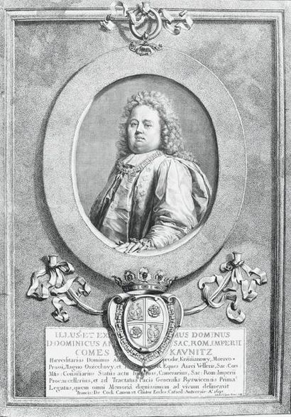 null KAUNITZ (Dominique André, comte de) [# 1705], par Gérard EDELINCK, 1697, d'après...