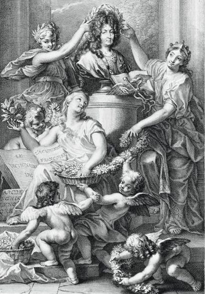 null LOUIS XIV (1638-1715), « en buste allégorique aux muses », par Gérard EDELINCK...