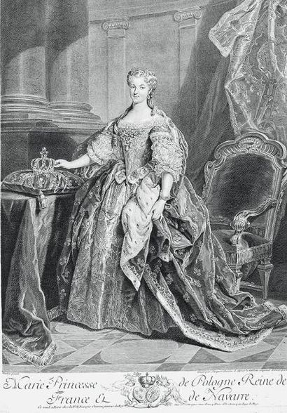 null MARIE LESZCZYNSKA, REINE DE FRANCE (1703-1768), par J. CHEREAU, s. d., d'après...