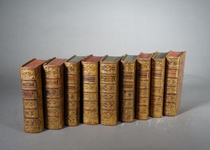 [Europe]. Nine volumes in-12 (17,5x11,5 cm)...