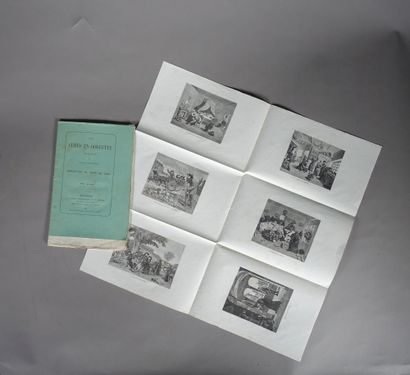  COURBET (Gustave). Les Curés en goguette, avec six dessins de Gustave Courbet. Exposition... Gazette Drouot