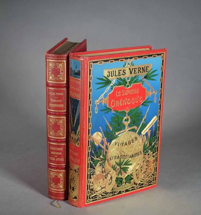 null VERNE (Jules) / HETZEL. (Deux ouvrages). Le Superbe Orénoque (1898). Volume...