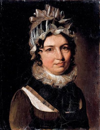 Att. à Louis Léopold BOILLY (La Bassée 1761 - Paris 1845) Portrait de jeune femme...