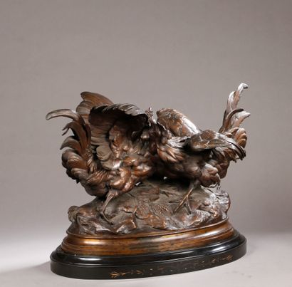 null CANA Louis-Emile (1845-1895)

Cockfight

Proof in patinated bronze, signed on...