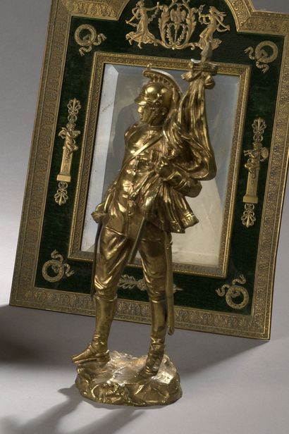 null Georges OMERTH (actif 1895-1925)

Soldat porte-drapeau

Epreuve en bronze doré,...