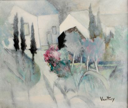 Pierre VAUTHEY (1937-2019) 
Jardin fleuri...