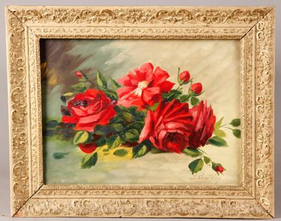 null J. CHATELIN (XXth century)

Red Roses

Oil on canvas, signed.

30 x 40 cm

Gilded...