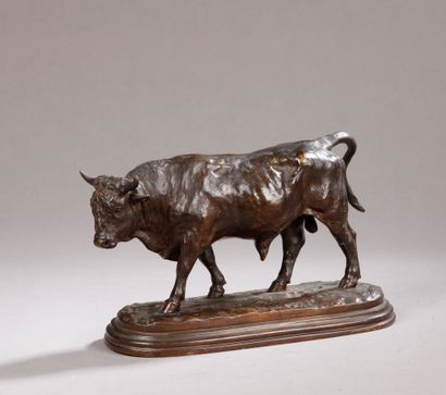 Rosa Bonheur (1822-1899) 
Taureau 
Bronze...
