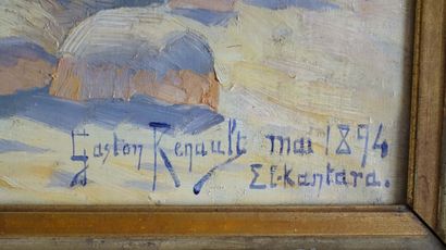 Gaston RENAULT (Fin XIXe siècle) El Kantara
Grande huile sur toile, signée et datée...