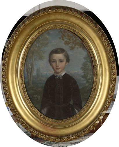 Félix DELMONT (1794-1867) Portrait de Paul Lallemand enfant
Pastel de forme ovale,...