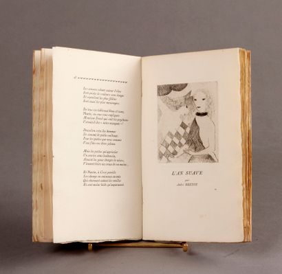 LAURENCIN (Marie) Fan. Poetry by Roger Allard,
André Breton, Francis Carco, M. Chevrier,...