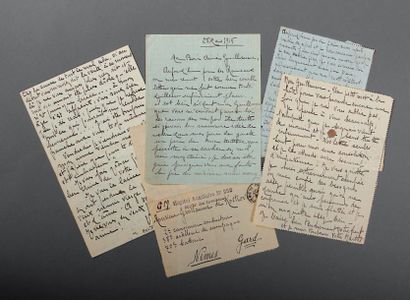 ROUX (Marthe) Réunion de 61 lettres ou cartes autographes, signées à Guillaume Apollinaire...