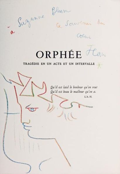 COCTEAU (Jean) Orphée. Texte et lithographie de... Paris, Rombaldi, 1944; in-4 en...