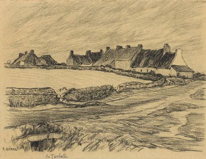 null Raymond QUIBEL (1883-1978)
La Turballe
Dessin au crayon gras, signé en bas à...