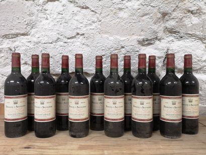 12 bouteilles Domaine de l'AIGUILIERE 2000...