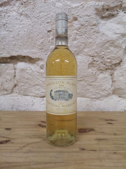 null 1 bouteille PAVILLON Blanc de Château Margaux - Bordeaux 1991 Etiquette légèrement...